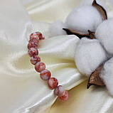 Браслет на 22 намистин з каменю 8 мм яшма, фото 4