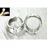 Наручники з хрестоподібним фіксуванням БДСМ із нержавіючої сріблястої сталі Bdsm4u Кайф, фото 2