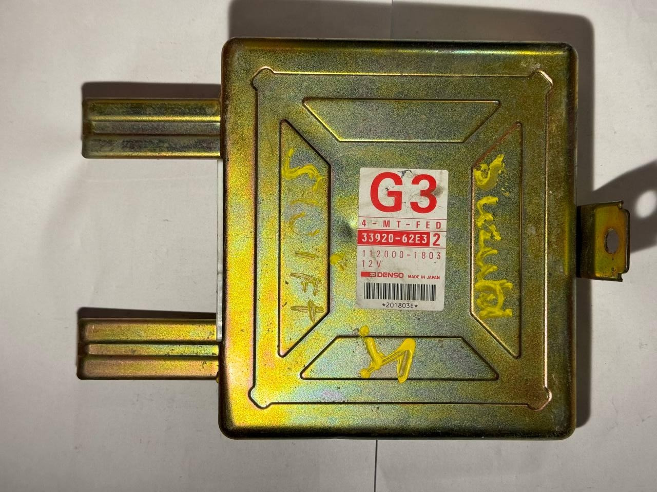Електронний блок керування Suzuki 12 V Denso 33920-62E3 2 / 3392062E32 / 112000-1803 / 1120001803 / 4-MT-FED, фото 1