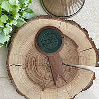 Шкіряна бірка-декор 10 х 5 см РІЗНЕ ТИСНЕННЯ