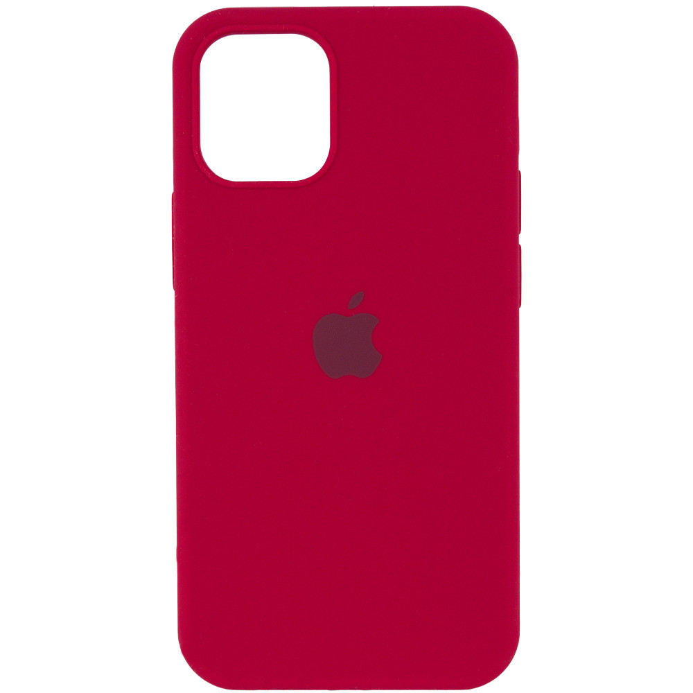 Чохол Silicone Case Full Size (AA) для iPhone 12 Pro Max рожево-червоний - Rose red, фото 1