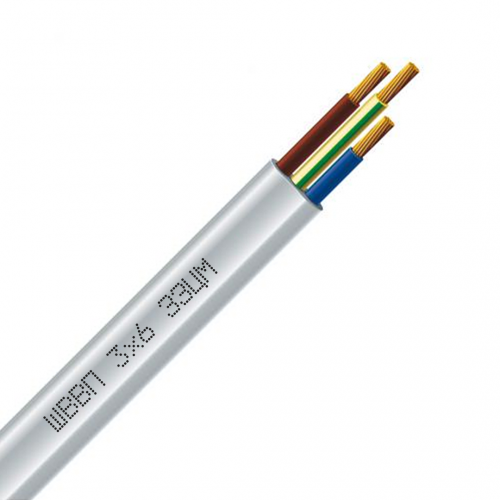 Кабель, провід ШВВП 3х6 ЗЗКМ Запоріжжя плоский, фото 1