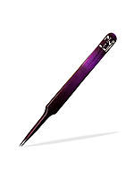 Пінцет Lash Zone прямий фіолетовий