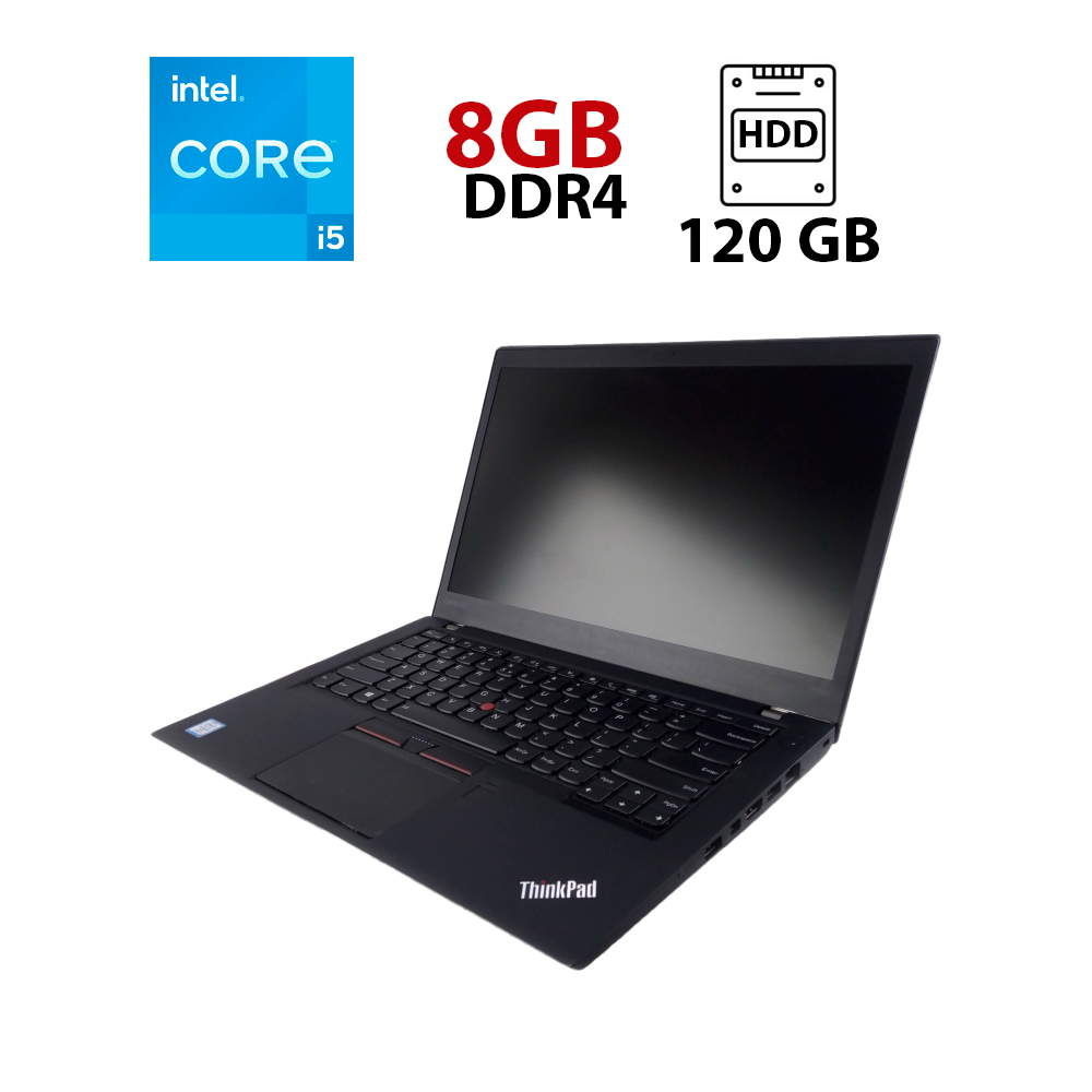 Ультрабук Lenovo ThinkPad T460s/ 14" (1920x1080)/ Core i5-6200U/ 8 GB RAM/ 120 GB SSD/ HD 520