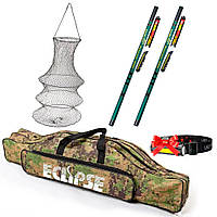 Набір Lider Махова вудка Джокер Marline 3.6м 2 шт садок рибальський Чохол для вудлищ