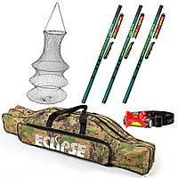 Набір Lider Махова вудка Джокер Marline 3.6 м 3 шт Садок Чехол для вудилищ