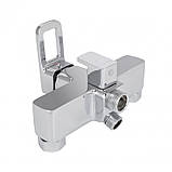 Смеситель для ванны Lidz Wawel 005 с поворотным изливом (c душевым гарнитуром) (k35) LDWAW005CRM45389 Chrome, фото 3