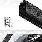 Молдинг стрічка на край дверей посилений основа метал Білий 1 метр (Бухта 5 метрів), фото 4