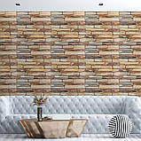 Панель стінова 3D 680*680*4mm коричневий сланець (D) SW-00002002, фото 5