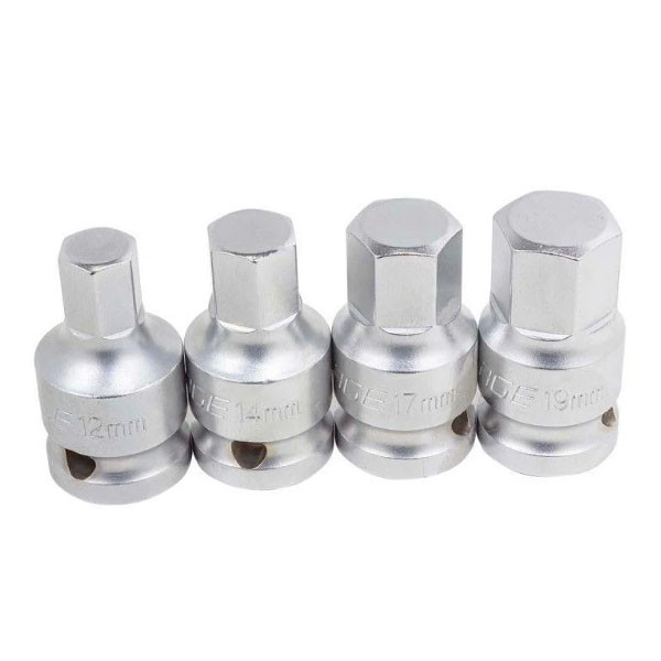 Набір головок-біт 6-гранних 1/2", 4пр. (L-45мм, 12,14,17,19мм)