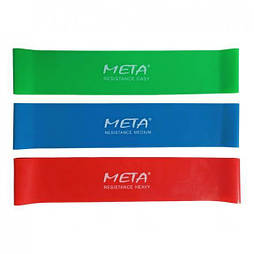 Набір резинок для фітнесу Meta Elastic bands Set of 3 pcs різнокольоровий Уні 60х5 см 4003000500
