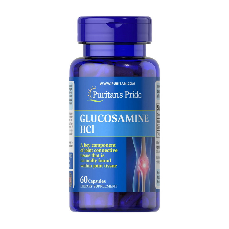 Глюкозамін гідрохлорид Puritan's Pride Glucosamine HCL 60 капсул, фото 1