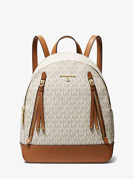 Жіночий рюкзак Michael Kors Brooklyn Medium Logo Backpack (ванільний) ОРИГІНАЛ