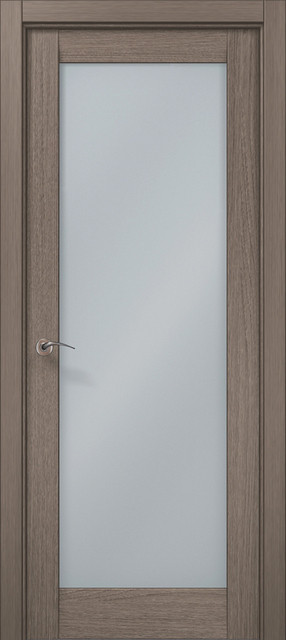 Двері міжкімнатні Папа Карло Millenium ML-00 Дуб сірий (скло сатин), фото 1