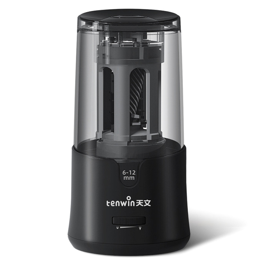 Точилка для олівців Tenwin 8038 USB (6-12 мм), чорна