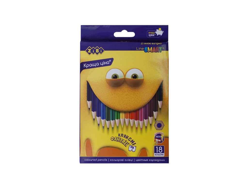 Олівці кольорові, 18 кольорів, SMART Line ZB.2425 ТМ ZIBI BP, фото 1