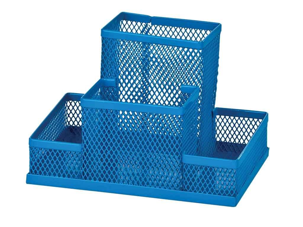 Прибор настільний 150x100x100мм металевий, синій ТМ ZiBi BP, фото 1