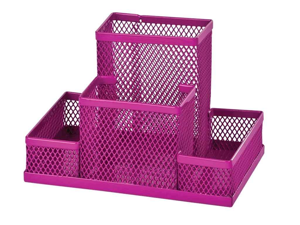 Прибор настільний 150x100x100мм металевий, рожевий ТМ ZiBi BP, фото 1