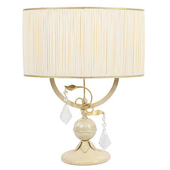 Настільна лампа бежева на 2 лампочки в класичному стилі Passeri