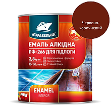 Фарба для підлоги Корабельна ПФ-266 Червоно-коричневий глянец 0,9 кг