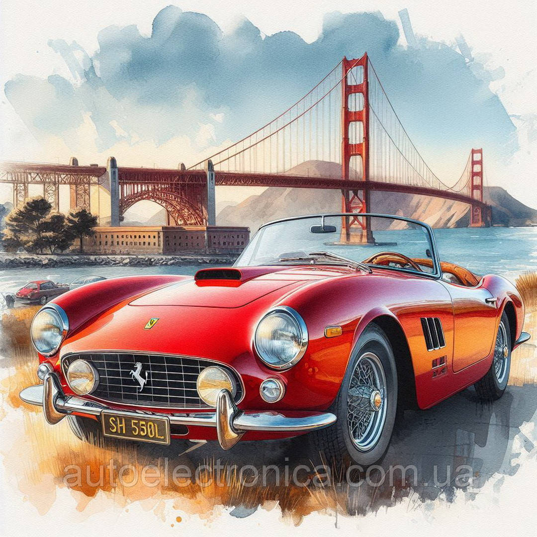Картина на полотні "Red Ferrari 250 GT California Spider 1958" | CFE.1.1, фото 1