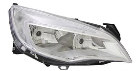 Фара права Opel Astra J 09-12 (H7/H7/W21/5W) TYC ел., с корект., без ламп, з кришкою, хром