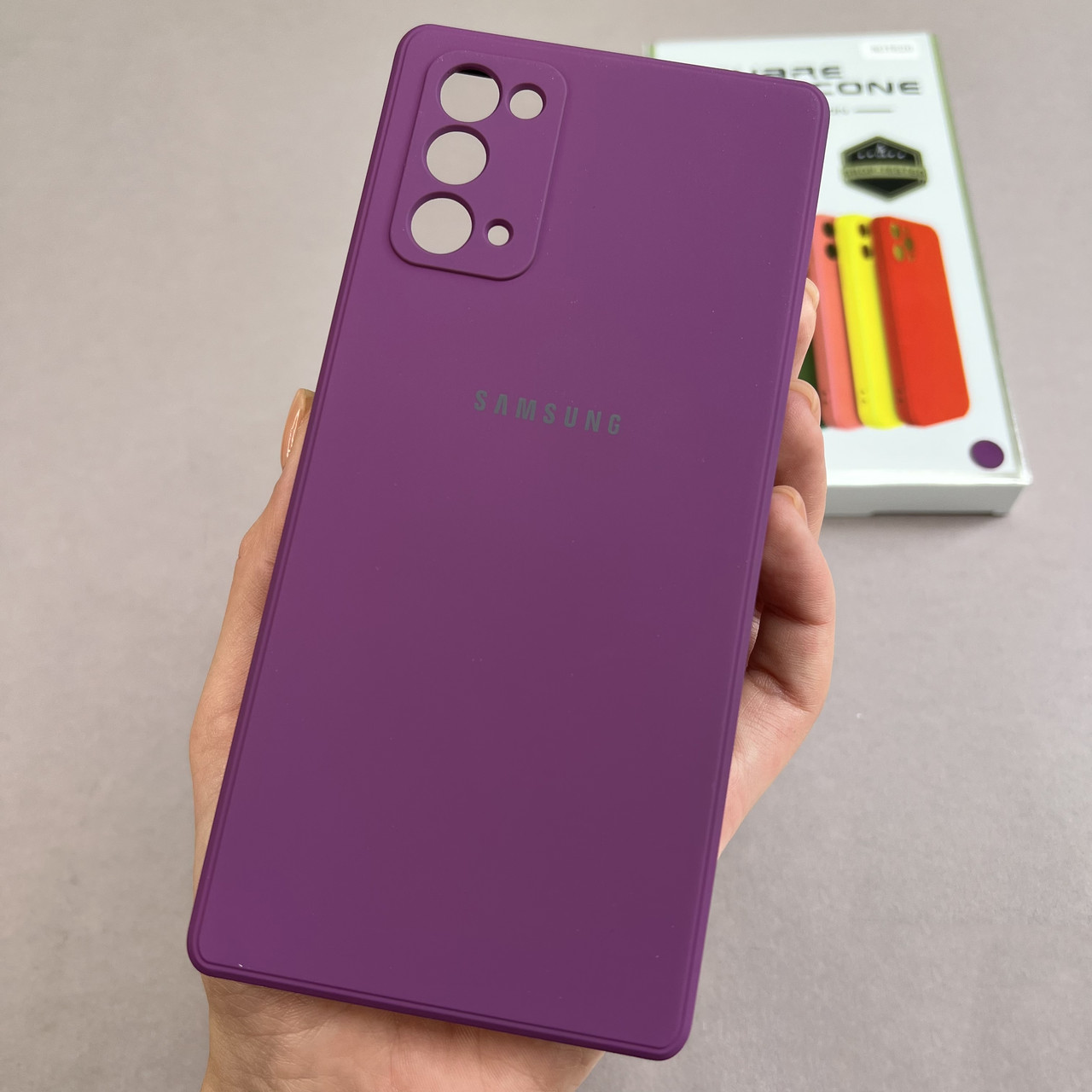 Чохол для Samsung Galaxy Note 20 чохол з мікрофіброю захистом камери на талефон самсунг нот 20 фіолетовий s1q