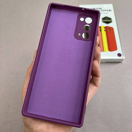 Чохол для Samsung Galaxy Note 20 чохол з мікрофіброю захистом камери на талефон самсунг нот 20 фіолетовий s1q, фото 3