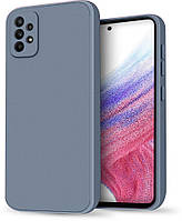 Силіконовий чохол HardCorner Samsung Galaxy A53 A536 (з мікрофіброю) Gray Blue