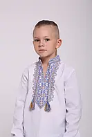 Патриотическая детская вышиванка с желто-синим узором, арт. 4403