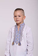 Патріотична дитяча вишиванка з жовто-синім візерунком, арт. 4403