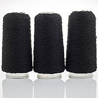 KNOT YARN (Шишибрики Кнот ярн) № 08 чорний (Пряжа фактурний люрекс, нитки для в'язання)