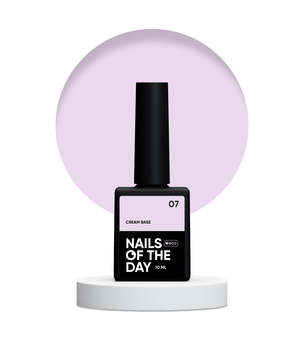 NAILSOFTHEDAY Cream base 07 – молочно-рожева база для чутливих нігтів, 10 мл, фото 1
