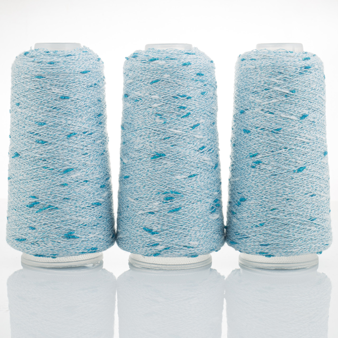 KNOT YARN (Шишибрики Кнот ярн) № 21 ніжно-блакитний (Пряжа фактурний люрекс, нитки для в'язання)