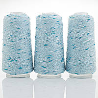 KNOT YARN (Шишибрики Кнот ярн) № 21 ніжно-блакитний (Пряжа фактурний люрекс, нитки для в'язання)