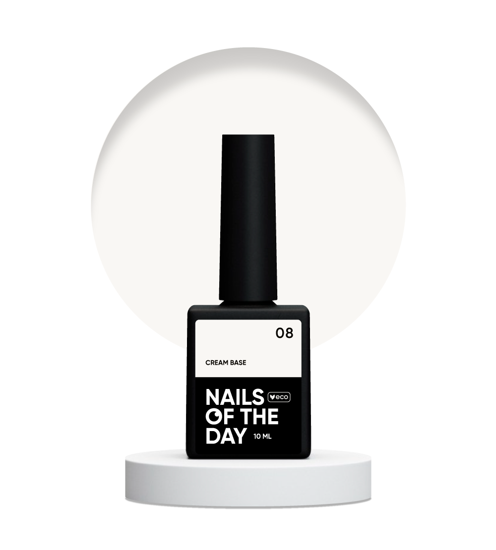 NAILSOFTHEDAY Cream base 08 – молочна база для чутливих нігтів, 10 мл, фото 1