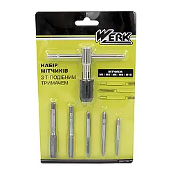 Набір мітчиків із Т-подібним тримачем 6 од. Werk