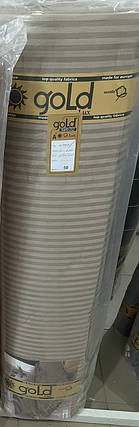 Світло коричнева однотонна тканина в смужку 220 см для постільної білизни Бязь Gold Lux, рулон 50м, Пакістан, фото 2