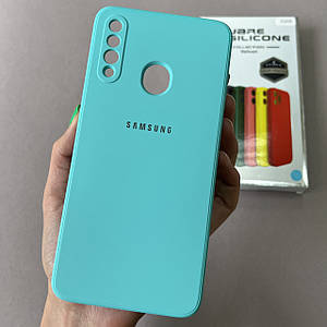 Чохол для Samsung Galaxy A20s чохол з мікрофіброю захистом камери на талефон самсунг а20с бірюзовий s1q