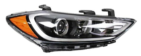 Фара права Hyundai Elantra AD 16-18 (HB3/H7/PY21W/W5W) TYC мех., жовта вставка