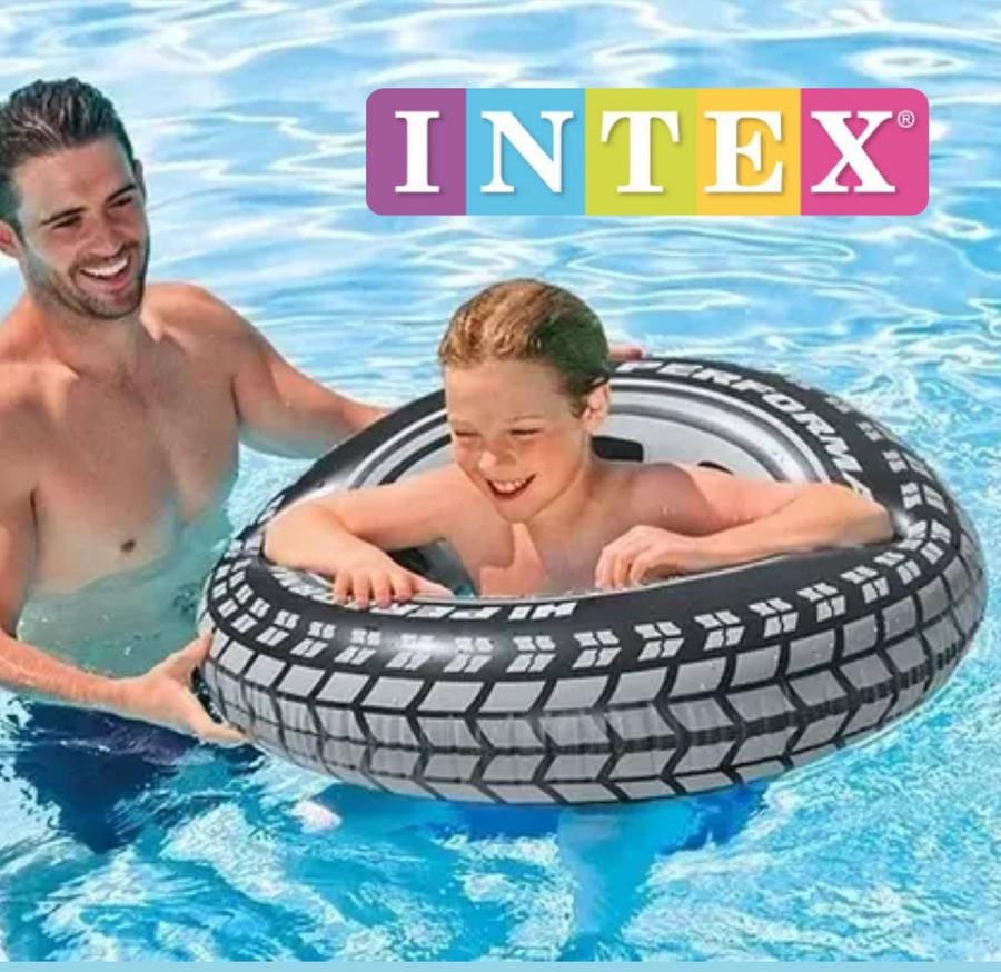 Дитячий надувний круг Intex 59252 Шина, 91см