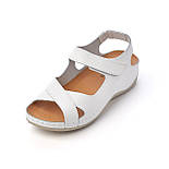 Сандалії жіночі шкіряні Tellus 25-05W Білі, фото 5