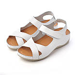 Сандалії жіночі шкіряні Tellus 25-05W Білі, фото 2