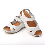 Сандалії жіночі шкіряні Tellus 25-05W Білі, фото 6