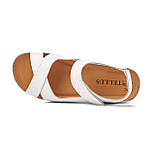 Сандалії жіночі шкіряні Tellus 25-05W Білі, фото 8