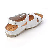 Сандалії жіночі шкіряні Tellus 25-05W Білі, фото 10