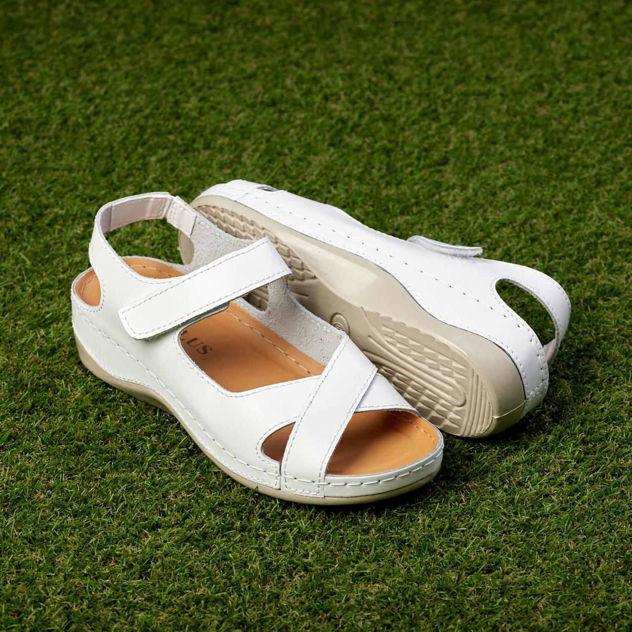 Сандалії жіночі шкіряні Tellus 25-05W Білі, фото 1