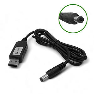 Кабель USB з тригером напруги 9v з розʼємом 5.5х2.5 мм (тільки для павербанок з виходом USB QC3.0!)