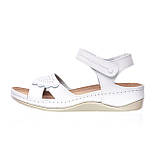Сандалії жіночі шкіряні Tellus 25-07W Білі, фото 9