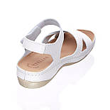 Сандалії жіночі шкіряні Tellus 25-07W Білі, фото 3